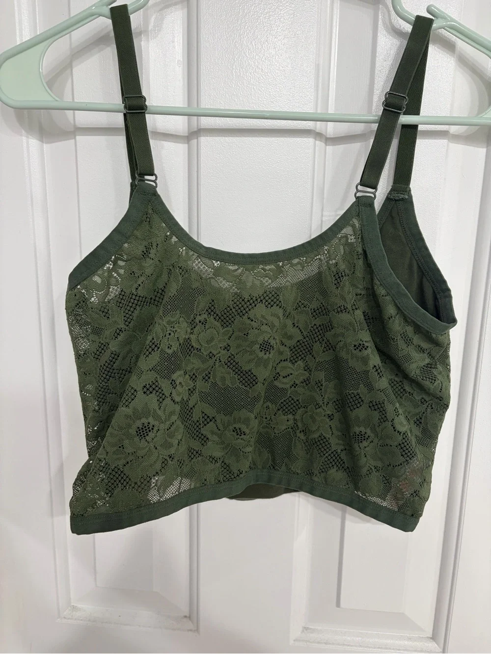 Colsie Olive Green Lace Bralette